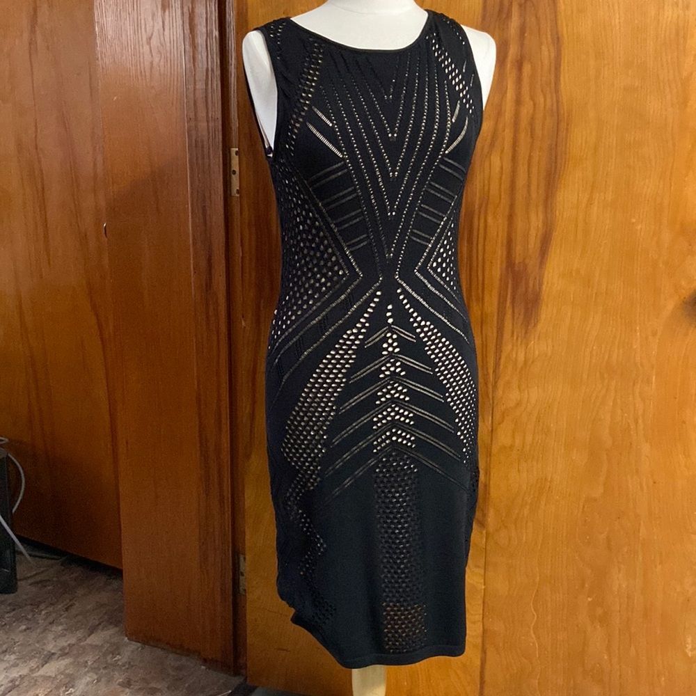 CALVIN KLEIN Sexy Edgy Body Con but Comfortable Dress M NEW